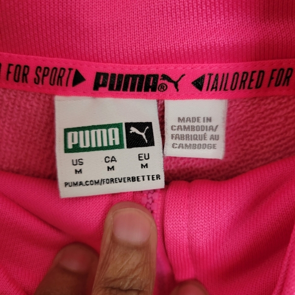 Puma Sport Woman's Cropped Pink Pullover - Picture 4 of 6